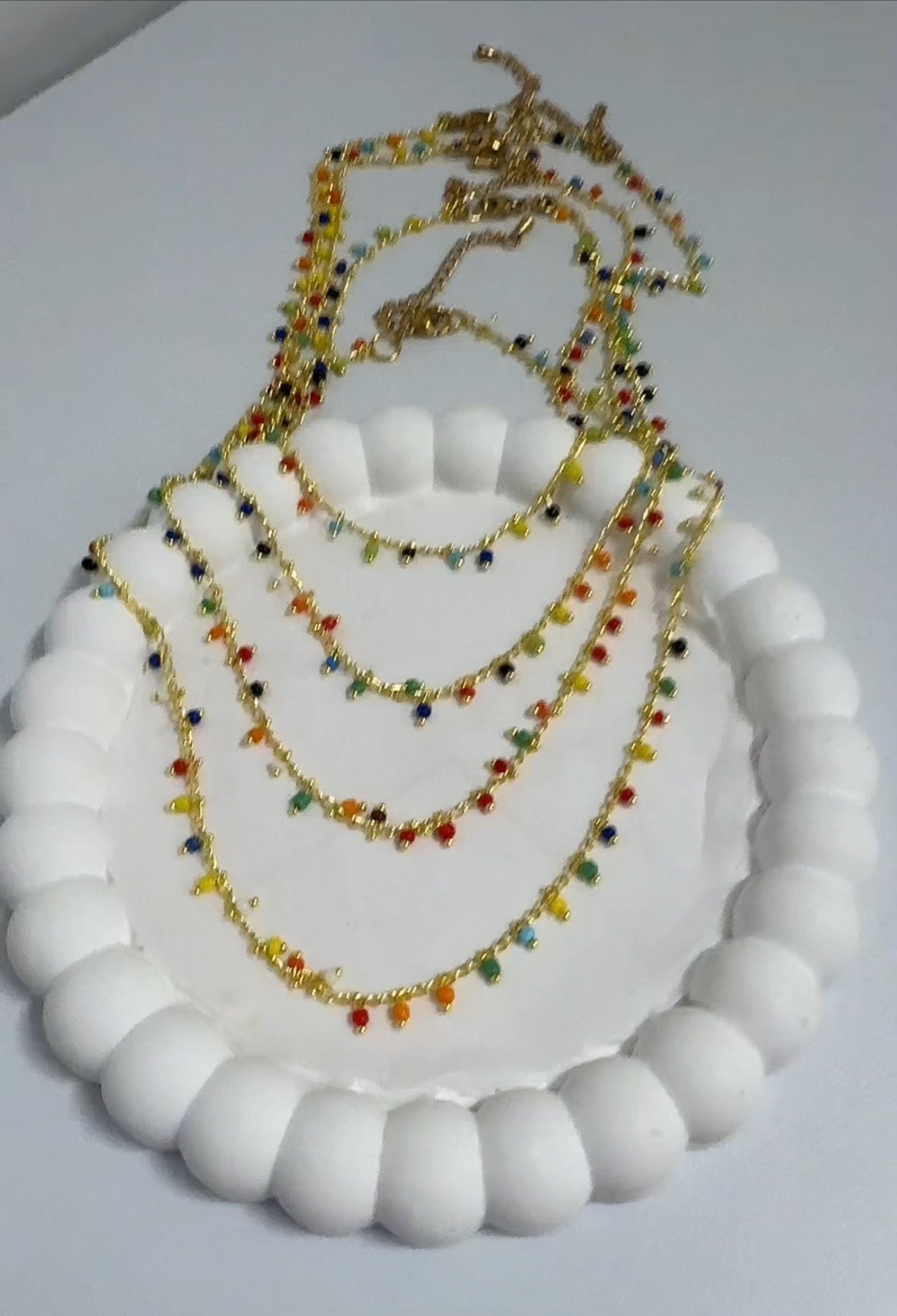 Collar Choker Multicolor Baño de oro de 14 k