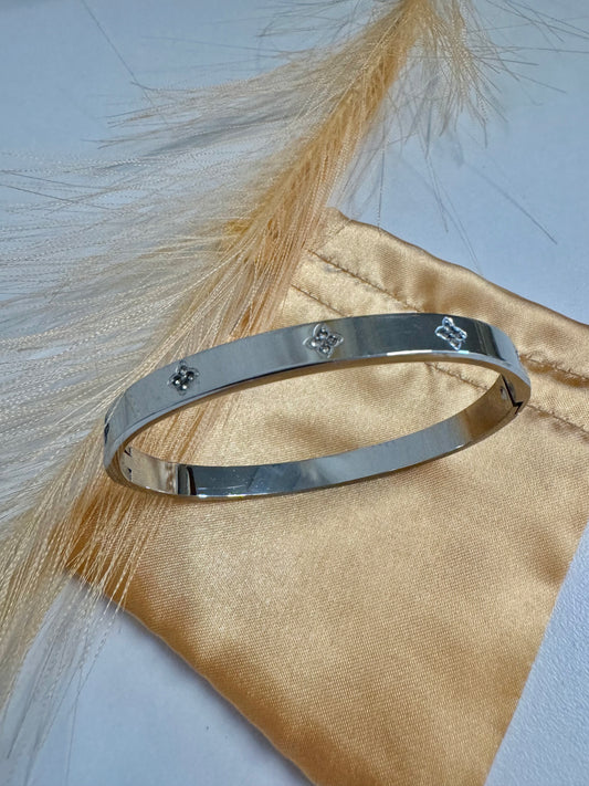 Brazalete Acero Inoxidable incrustación circonita cúbica