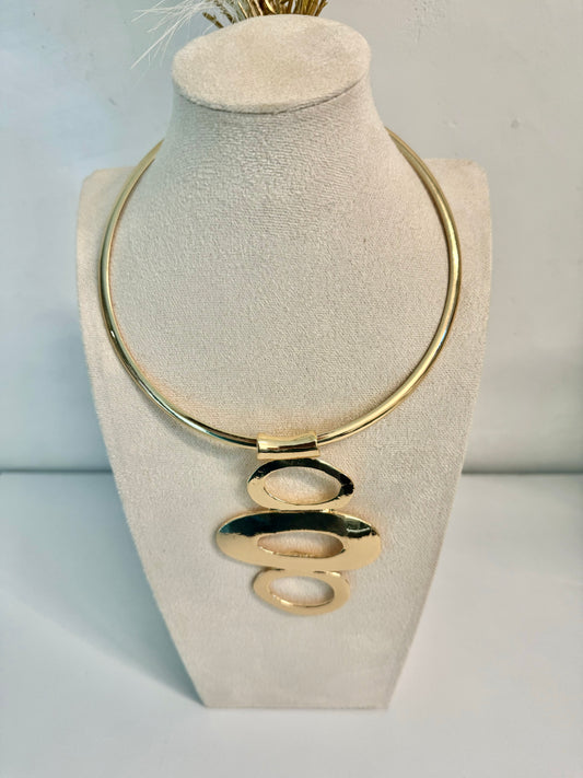 Collar 3 Ovalos Acero Inoxidable