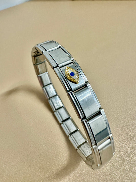 Pulsera Italiana Acero Inoxidable con 1 charm