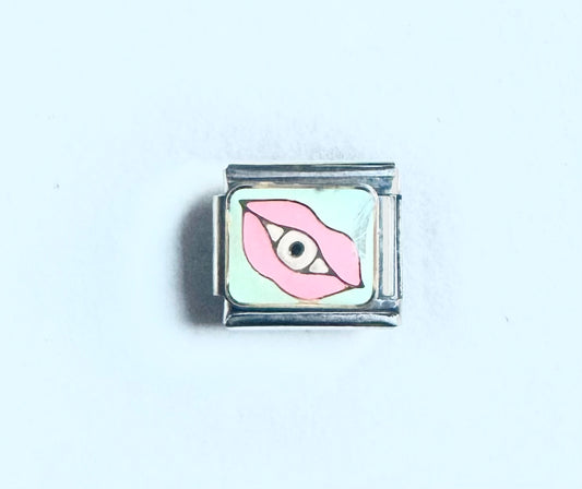 Charm boca rosa para pulsera italiana Acero Inoxidable