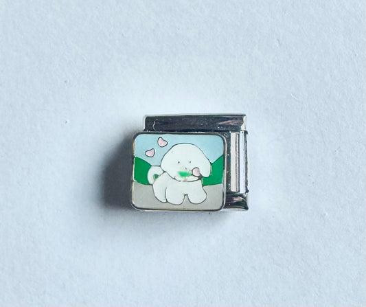 Charm perrito para pulsera italiana
