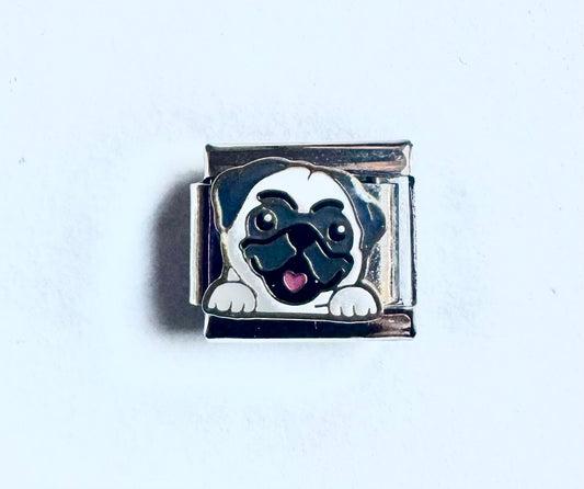 Charm perrito para pulsera italiana en Acero Inoxidable