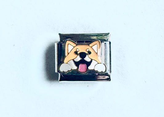 Charm de perrito para pulsera italiana Aceeo Inoxidable