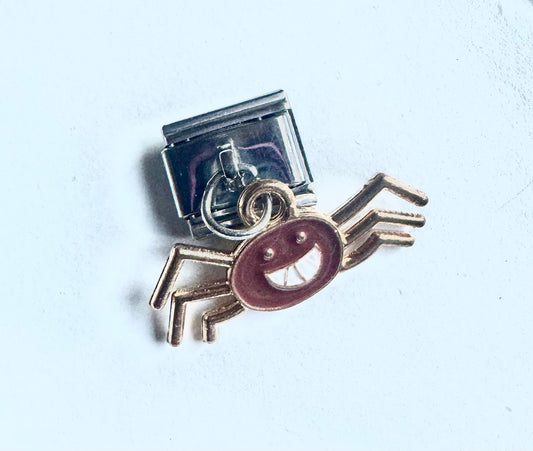 Charm Araña color plateado para pulsera italiana Acero Inoxidable